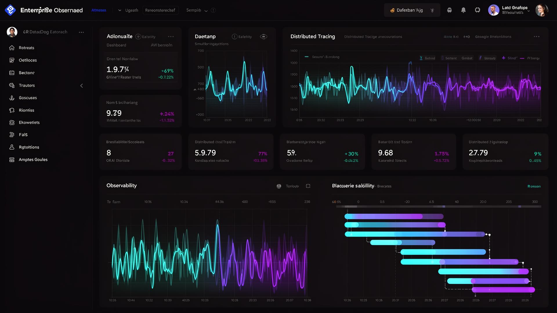 Dashboard de observabilidade enterprise